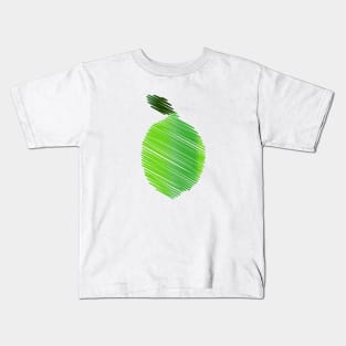 Green Lime Sketch Kids T-Shirt